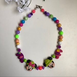 Girls custom Mickey and Minnie Safari necklace